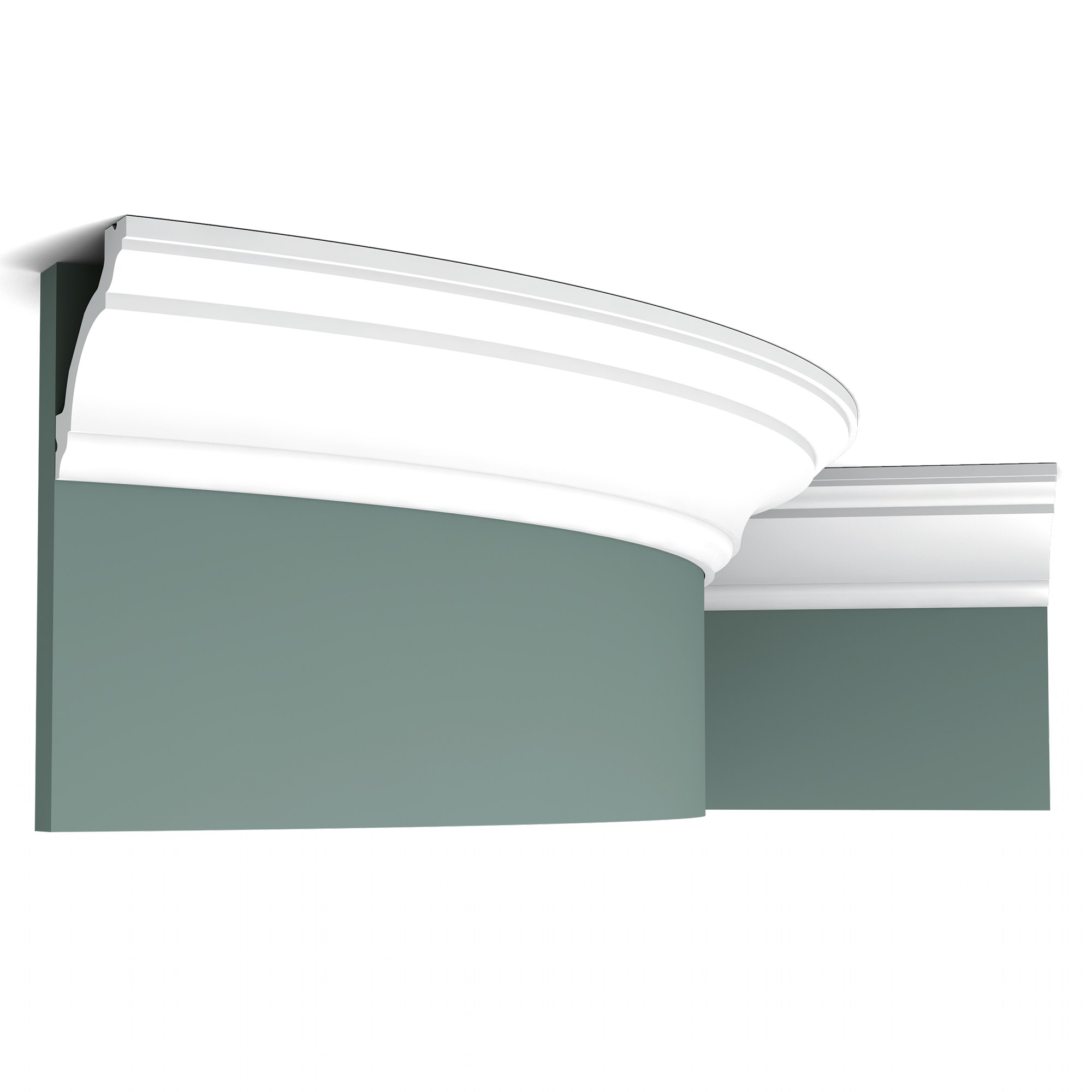 Потолочный плинтус под покраску гибкий Orac Decor Select C213F 2000×80×80
